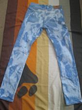 WO  MENS HIDDEN REAR ZIP SKINHEAD BLEACHERS JEANS   FETISH     30" WAIST