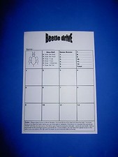 Beetle Drive Game Score Cards