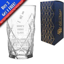Personalised Engraved Vodka Glass 'Name's Vodka Glass and Mixer'