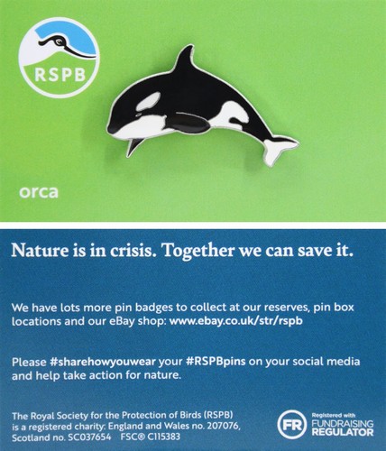 Rspb pin badge niic orca - rspb,