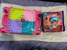 MEGA First Builders Pink Build 'n Learn Table and Construction Bricks