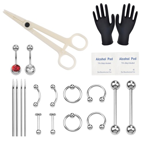 Body piercing kit tools - body,