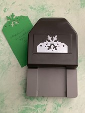 Rare Stampin Up Christmas Card Craft Punch - Sparkling snowflake gift tag topper