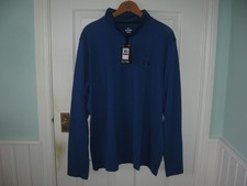 BNWT MENS UNDER ARMOUR ¼ ZIP STRETCH MATCHPLAY GOLF JUMPER TOP 2XL 50"-52" BLUE