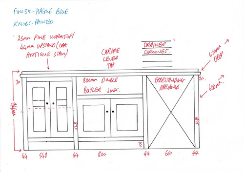 Double butler sink appliance - double,