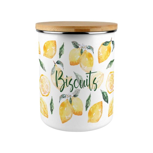 Vibrant lemons biscuit storage - lemons,