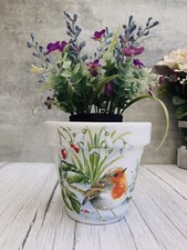 Hand-painted Terracotta Plant
