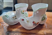 Vintage Ceramic Boot Planters, James Kent, Old Foley, Staffordshire Planter
