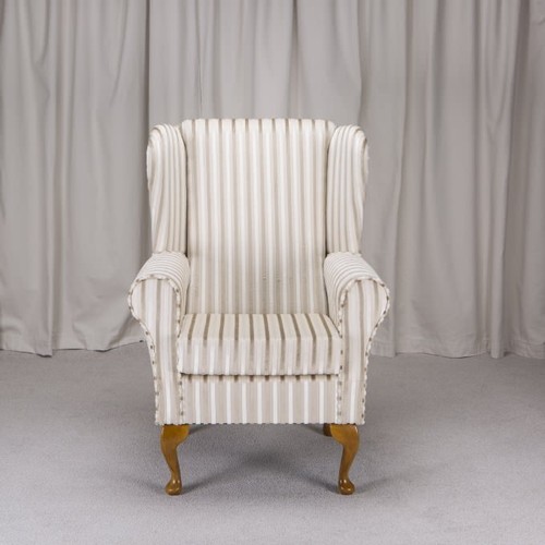 High wing back fireside chair - back,