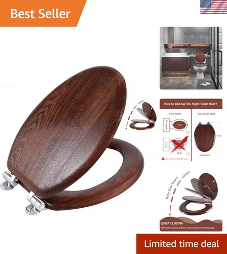 Elongated wood toilet - elongated, seat