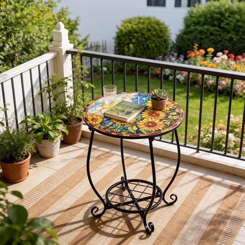 Small garden mosaic - drink, side