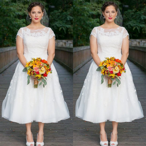 Tea length wedding dresses - wedding,
