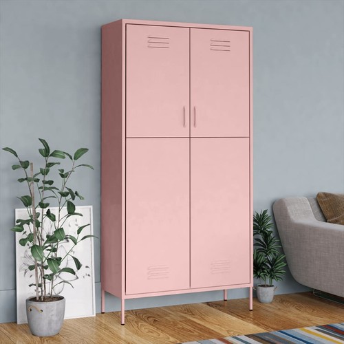 Steel wardrobe 90x50x180cm - steel,