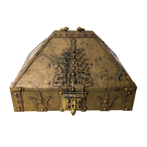 Antique brass pyramid dowry - antique,