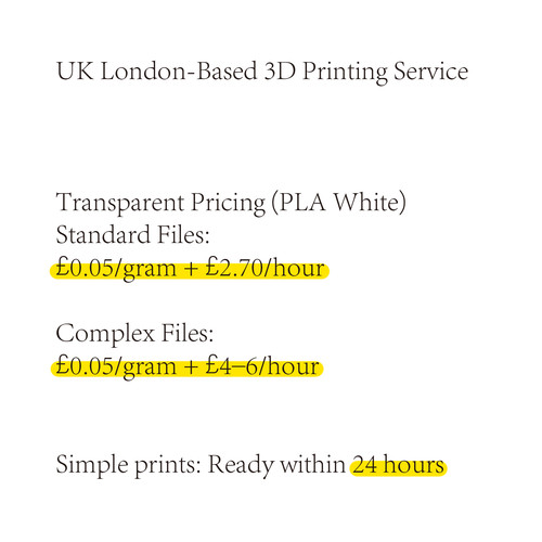 London based printing - london-based, 3d