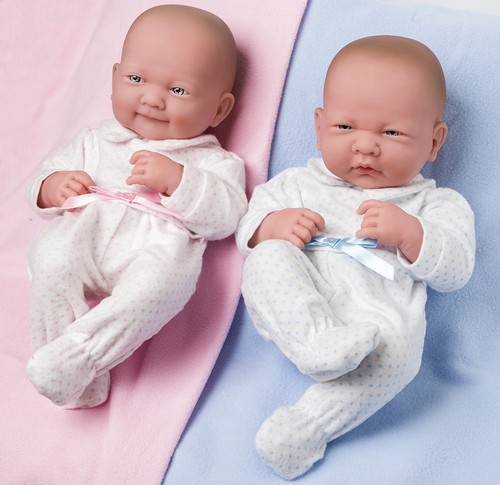 Twin doll spotty babygrows - doll,
