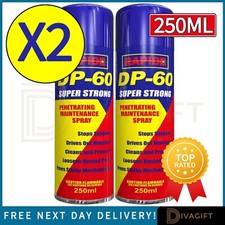 2 x DP60 CAR OIL PENETRATING MAINTENANCE SPRAY 250ML RAPIDE SUPER STRONG OIL NEW