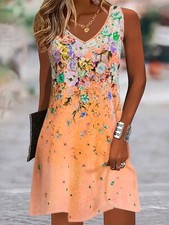 Womens Floral PRINT Sleeveless