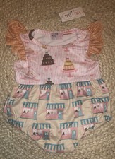 NWT Baby Infant Girl Romper 9-12 Months Size- Pete & Lucy Boutique - Birthday