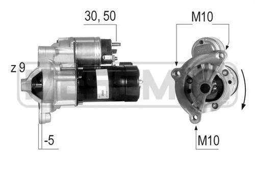 Starter motor clockwise - motor,