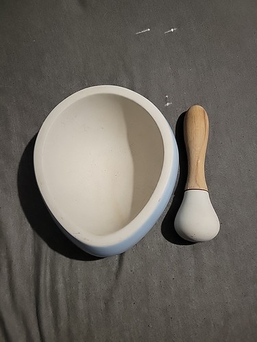 Ceramic mortar and - mortar, pestle