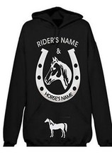 Personlised horse and rider hoodie equestrian grooming kit gymkhana jodphurs