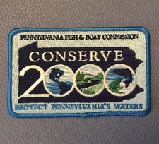 2000 PENNSYLVANIA Boat & Fish Commission Conserve Marine Patch Free Flag Decal