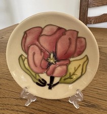 Walter  Moorcroft Magnolia pin Dish in Cream Ground  4 1/2” In VGC