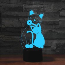 3D Cat LED Lamp, 16 Colours
