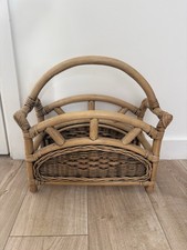 Vintage rattan wicker magazine - vintage,
