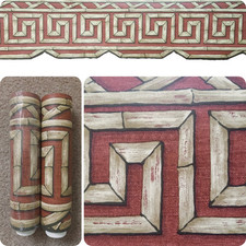 X2 90s Vintage BREWSTERS Wallpaper BORDERS Rolls 80s Traditional Bamboo Trellis