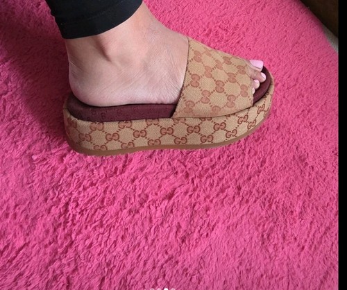 Gucci platform slide sandal - gucci,