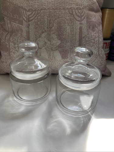 Glass storage jars - glass,