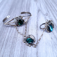 Vtg Sterling Silver Boho Hand