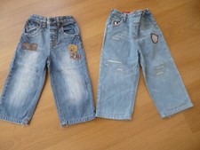 2 Pair boys Next jeans with badges age 18-24 months