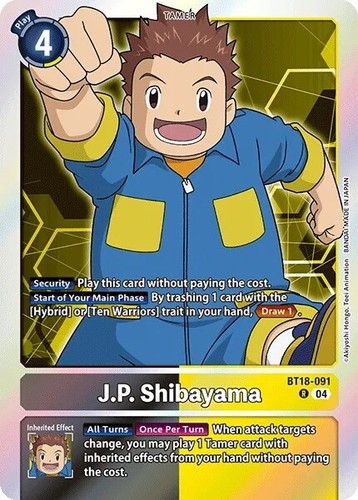 Bt18 091 p shibayama - bt18-091, j.p.