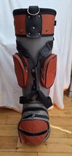 Unbranded Carry Golf Bag Khaki/Rust 6 Way, 7 Zipped  Pockets. Rust/Khaki Colours