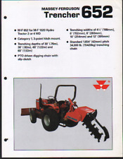 Massey Ferguson "652" Compact Tractor Trencher Brochure Leaflet