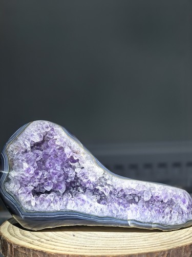 Natural amethyst crystal geode - amethyst,