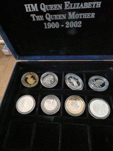 Silver coins queen mum - coins, to