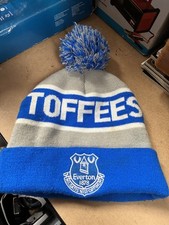 Everton FC Official Toffees Bobble Hat Royal  EFC 