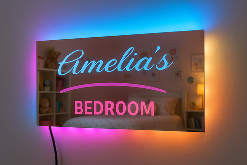 Custom led mirror sign - custom,