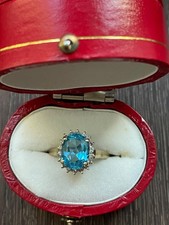 Antique 9ct Gold Aquamarine