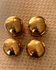 Vintage 6 Brass door knobs + 2