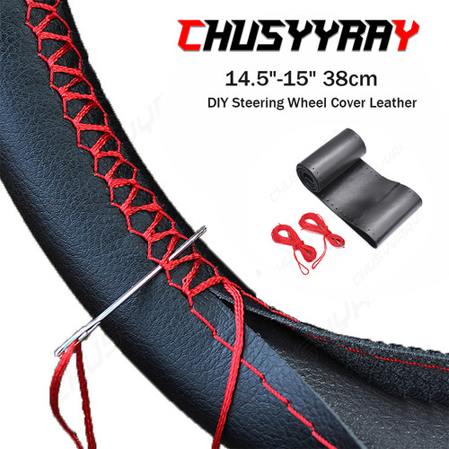 Leather car steering wheel - car,