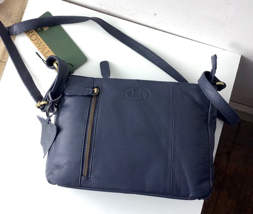 New rowallan leather bag - rowallan, navy