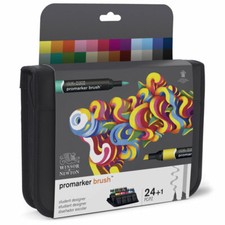 Winsor & Newton BrushMarker Student Designer Wallet Set of 24 Colour Art Markers