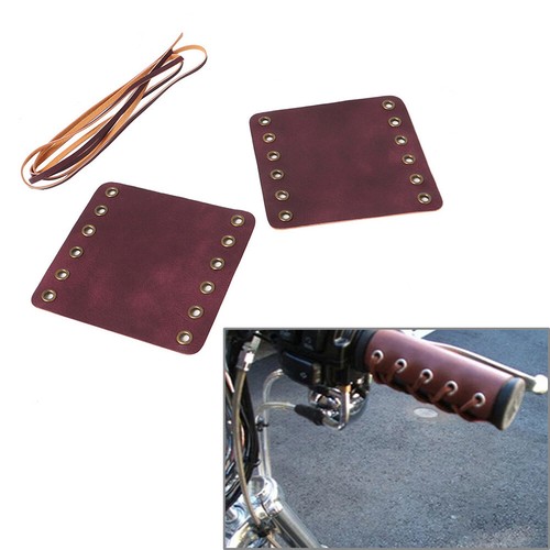 Pair leather hand grips - leather,