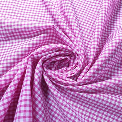 Polycotton gingham fabric - polycotton,