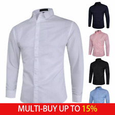 Men's Casual Shirt Button Down Slim Fit Long Sleeve Formal Shirts，All Sizes